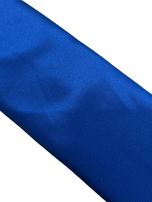 Plain royal sapphire blue silky classic tie